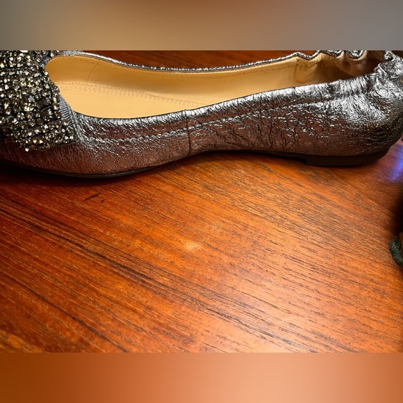 Tory Burch Bonneville Ballet-Vulcano/Grosgrain Ribbon - 7.5 - color Pewter - Picture 6 of 16